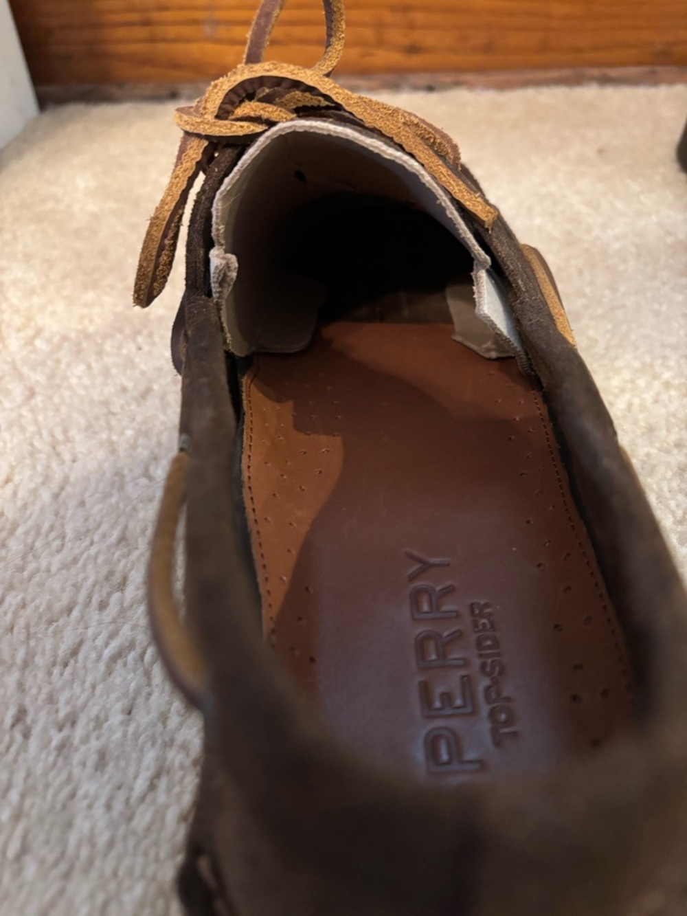 ✨HOST PICK✨- NWOT Sperry Men’s Dark Brown Suede Boat Shoes with Tan Laces - Picture 8 of 16